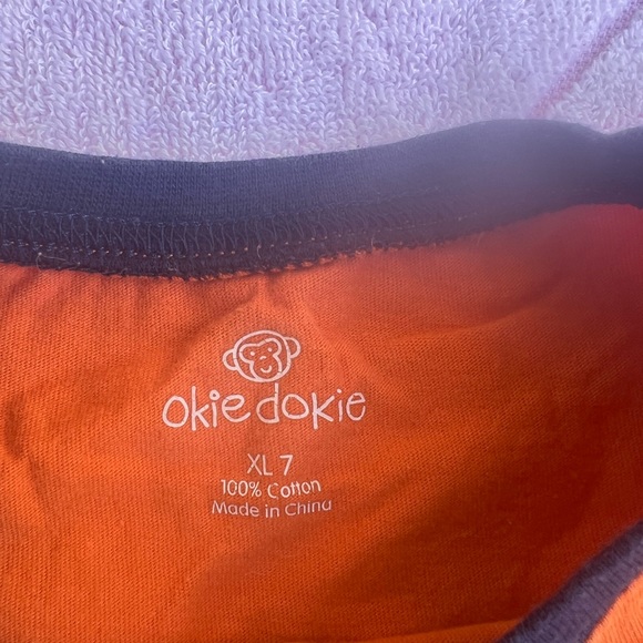 Okie-Dokie Number 1 Bro Boy Orange Shirt Size XL 7 - Picture 4 of 5
